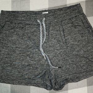 Black/Gray Drawstring Shorts